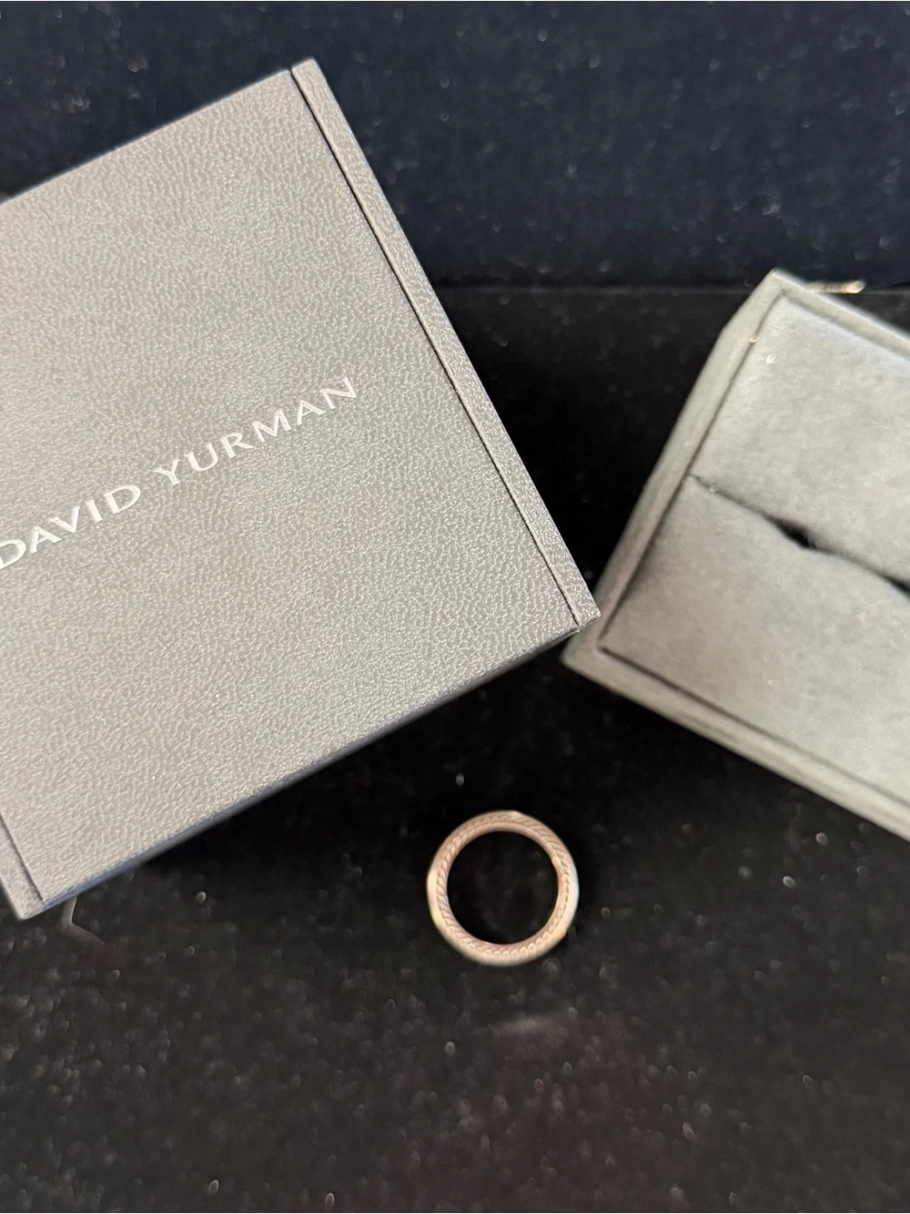 David Yurman Silver Rope-Edge Men's Band